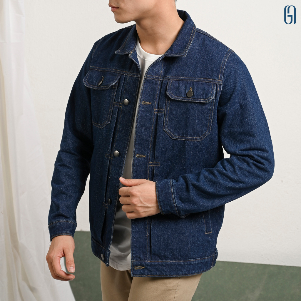 Áo khoác jeans D23 DENIM JACKET form Regular fit - THE GMEN ELEGANT EST 2017