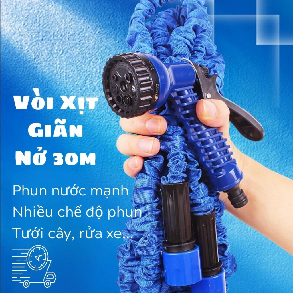Vòi Xịt Giãn Nở 30m Tưới Cây, Rửa Xe Thông Minh Magic Hose