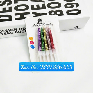 Vĩ 10 nến sinh nhật nhủ ánh kim