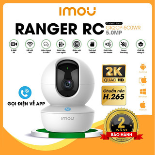 Camera IMOU Wifi Trong Nhà Ranger RC (GỌI ĐIỆN) - GK2CP - 3MP-2K / 5M-3K, Đàm Thoại 2 chiều, Xoay 360 độ, Cam Trông trẻ
