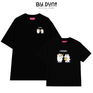  Áo thun cặp đôi BY.DUNI nam nữ local brand unisex áo cặp quà tặng bạn thân cotton mẫu CHEERS 