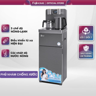 Cây nước nóng lạnh bàn trà cafe bình âm FujiE nhập khẩu, máy nước nóng lạnh điều khiển từ xa cài đặt nhiệt độ