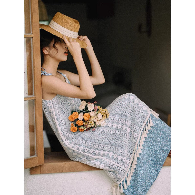 Đầm Nàng Thơ Ren Phong Cách Bohemian Thời Trang Du Lịch