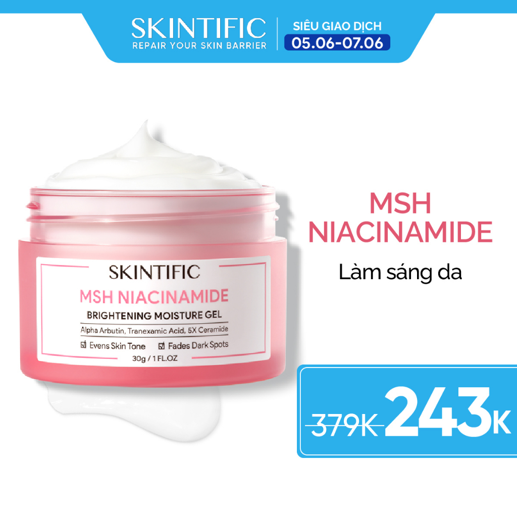 Kem dưỡng ẩm sáng da MSH 5% Niacinamide SKINTIFIC 30g