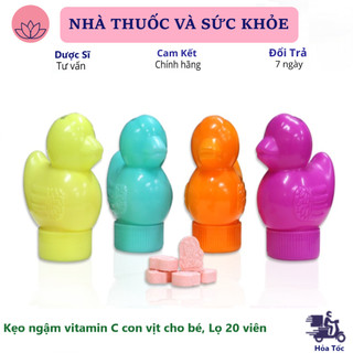 Kẹo ngậm vitamin C con vịt cho bé, Lọ 20 viên