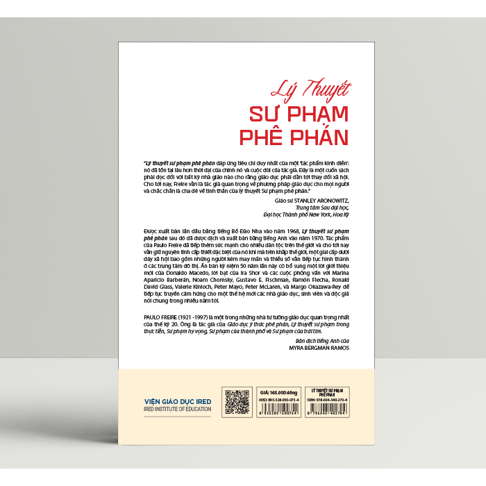 Sách IRED Books - Lý Thuyết Sư Phạm Phê Phán  - Paulo Freire