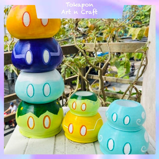 Chậu cây trang trí hình slime Genshin Impact