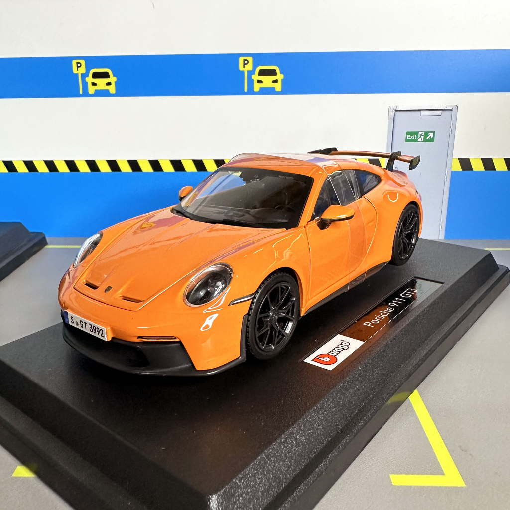 Mô hình xe ô tô kim loại Porsche 911 GT3 tỉ lệ 1:24 hãng Burago 2 màu