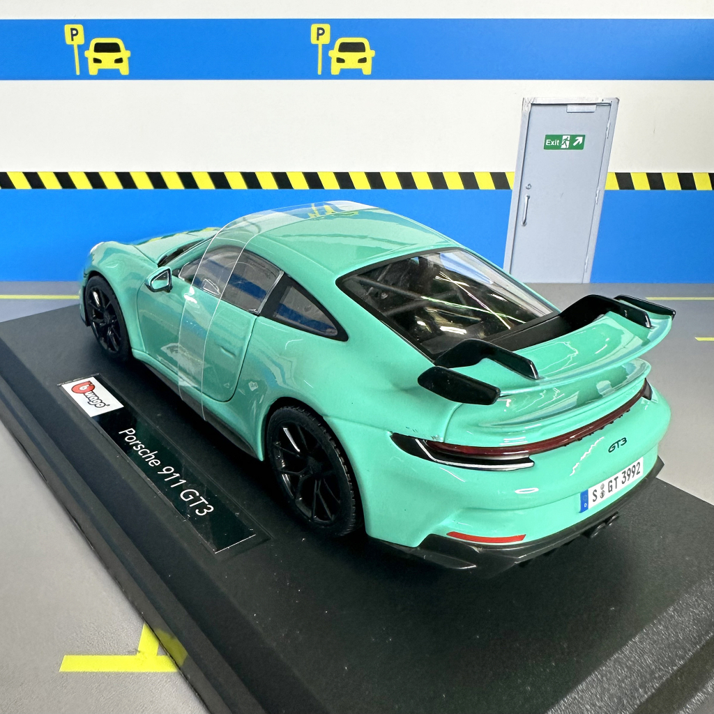 Mô hình xe ô tô kim loại Porsche 911 GT3 tỉ lệ 1:24 hãng Burago 2 màu