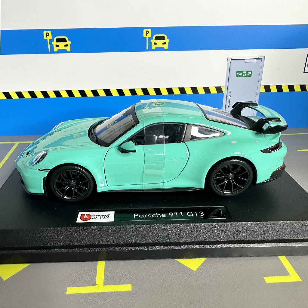 Mô hình xe ô tô kim loại Porsche 911 GT3 tỉ lệ 1:24 hãng Burago 2 màu