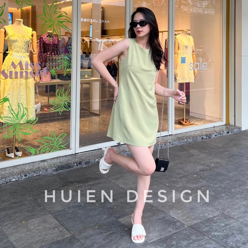 Váy nữ ngắn 2 lớp form suông hàng thiết kế Huien Design thời trang thanh lịch trẻ trung, đầm nữ dự tiệc sang trọng