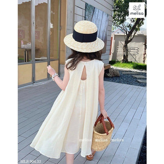 Đầm Melisa xếp ly trắng tiểu thư