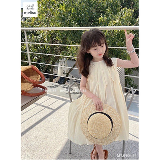 Đầm Melisa xếp ly trắng tiểu thư