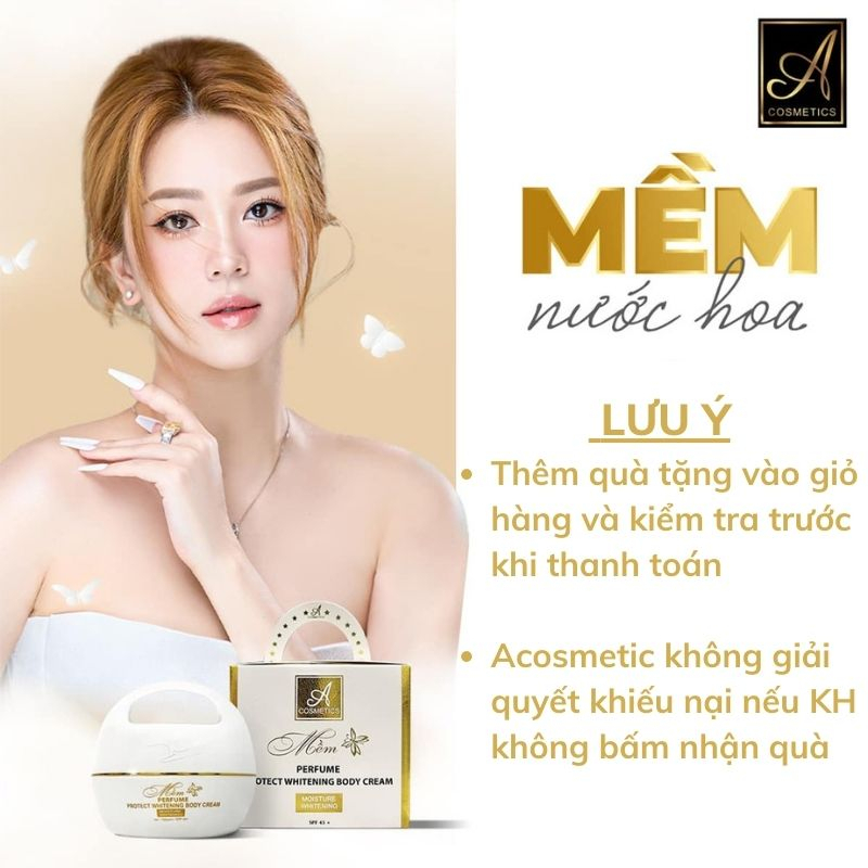 [MUA 1 TẶNG 1] Kem body mềm dưỡng trắng da toàn thân Acosmetics, 150g