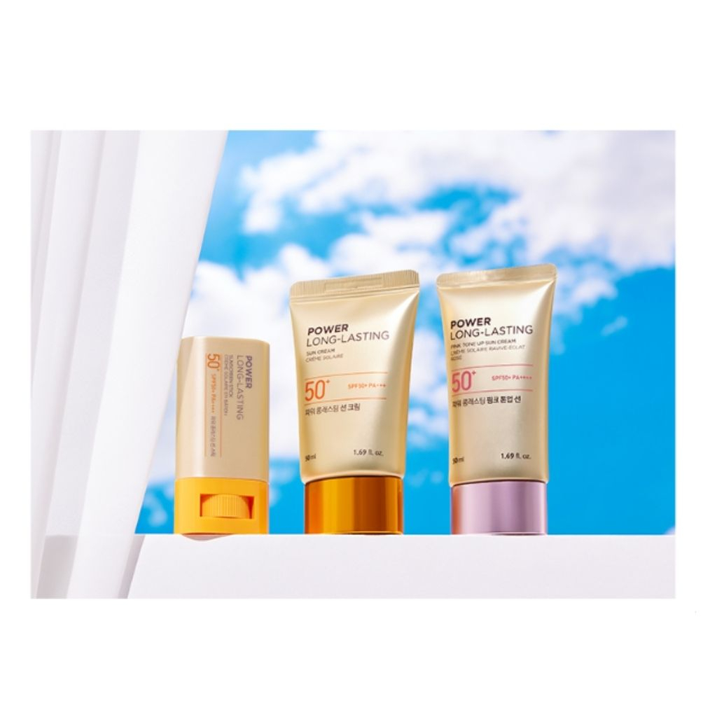 Kem Chống Nắng The Face Shop Power Long Lasting SPF50+ PA+++ Nâng Tone Da Tự Nhiên Cấp Ẩm Sâu