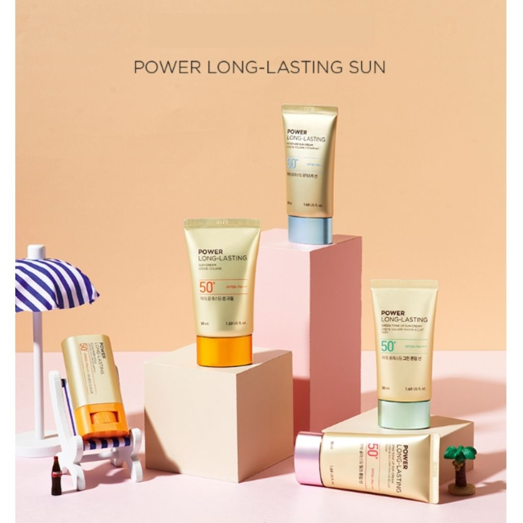 Kem Chống Nắng The Face Shop Power Long Lasting SPF50+ PA+++ Nâng Tone Da Tự Nhiên Cấp Ẩm Sâu