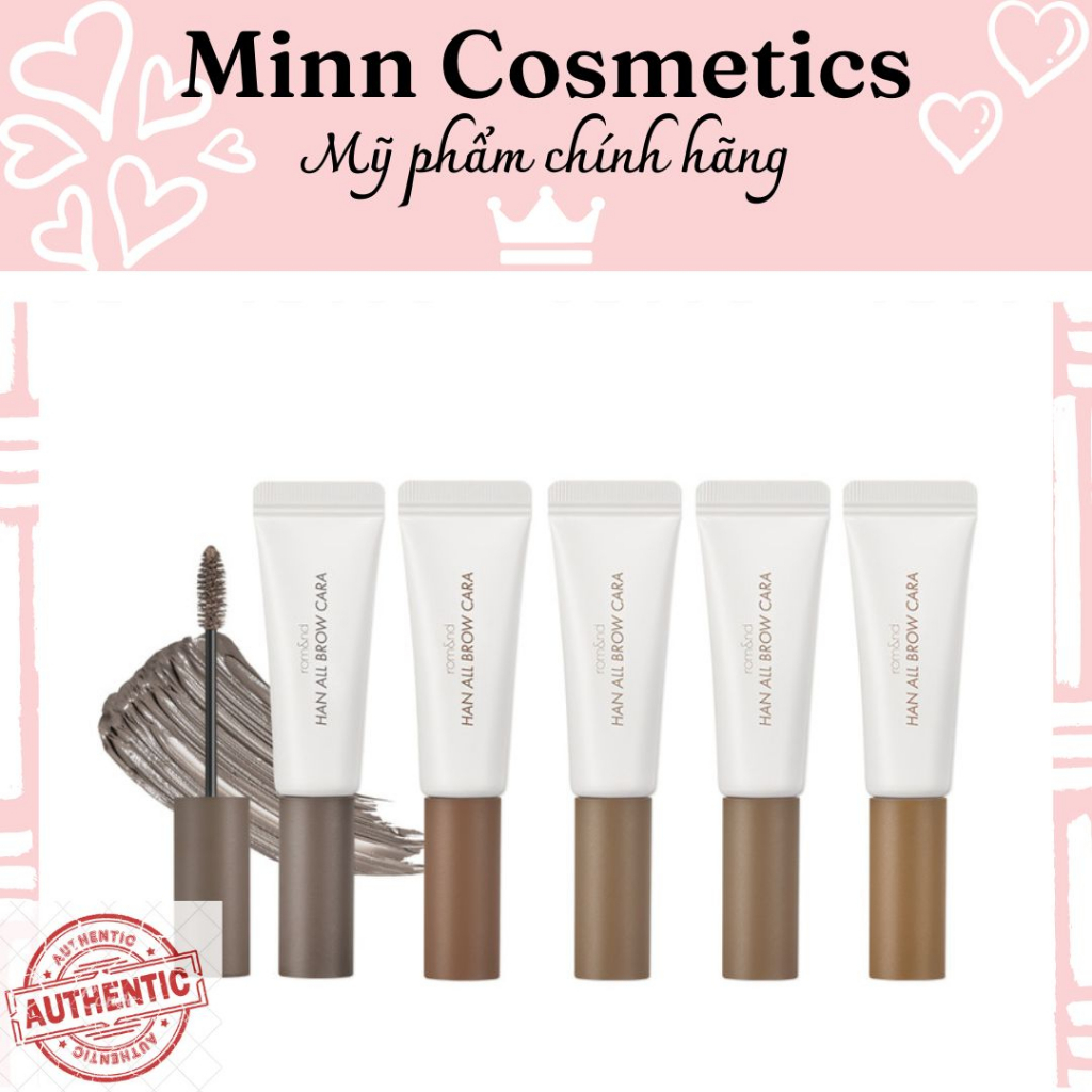 Mascara Chân Mày Siêu Tự Nhiên ROMAND Han All Brow Cara 9g