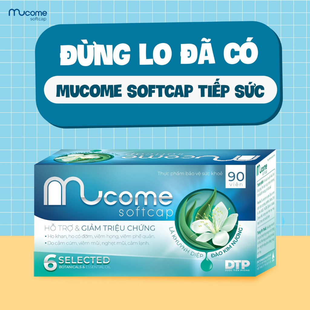 Viên Ngậm Tinh Dầu CPC1HN MUCOME SOFTCAP-Hộp 6 vỉ x 15 viên
