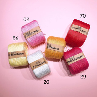 Sợi Cotton Fingering Bóng (Mã 49-86) - Cuộn 100gr