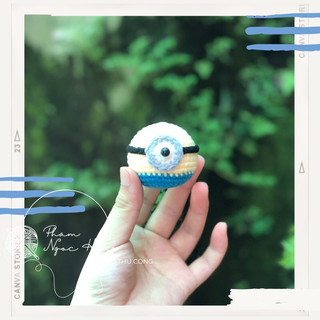 Móc khoá minions, len móc thủ công