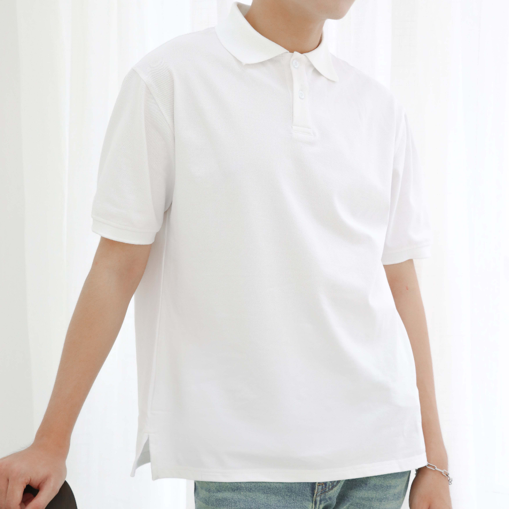 Áo FANGY White Cotton Polo V2