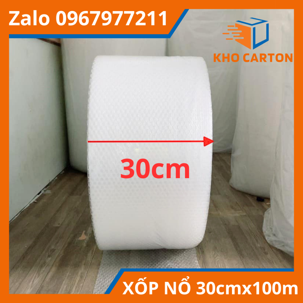 Xốp nổ 30cmx100m - chống sốc bọc hàng, xốp nổ bọc hàng 30cm