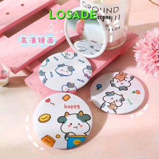 Gương trang điểm mini hình tròn cầm tay bỏ túi hàn quốc mini siêu xinh cute