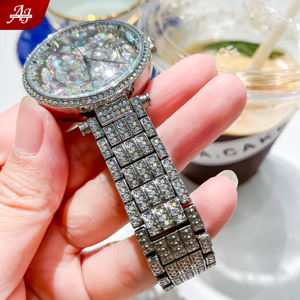 Đồng hồ mặt đá Sapphire sang trọng cho nữ