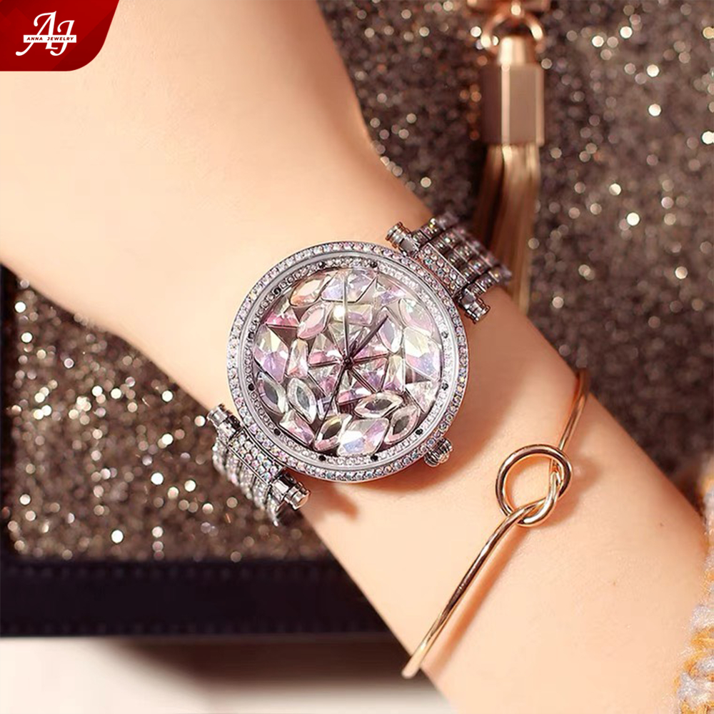 Đồng hồ mặt đá Sapphire sang trọng cho nữ