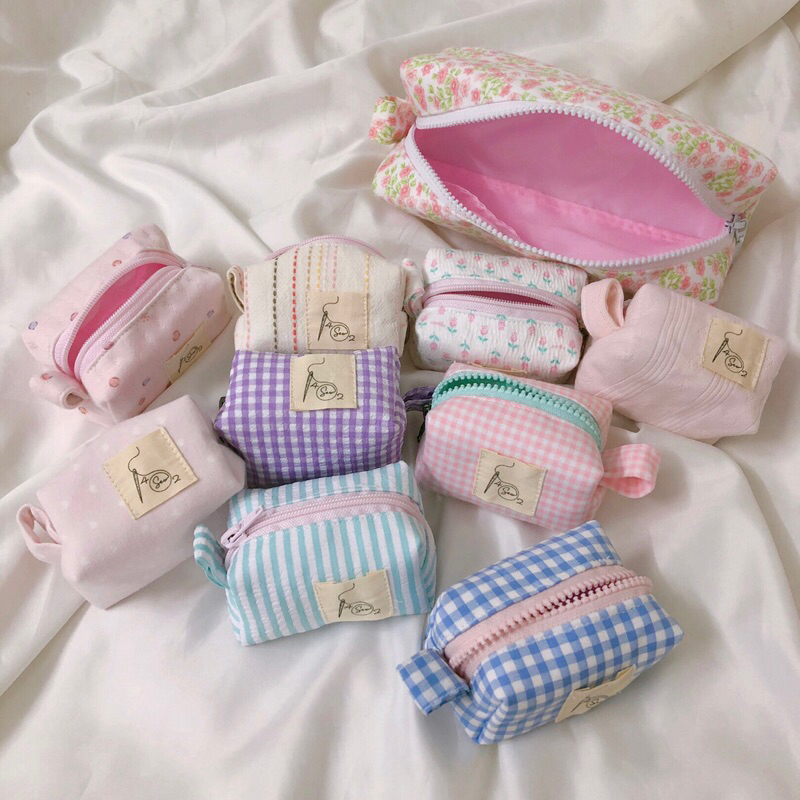MINI POUCH TÚI ĐỰNG ĐỒ CÁ NHÂN MAKEUP MADE BY 1402.Sew