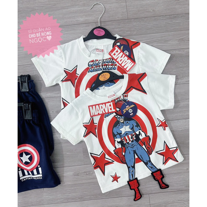 Sét bộ đùi cộc tay hình siêu nhân đi giày nổi cho bé trai