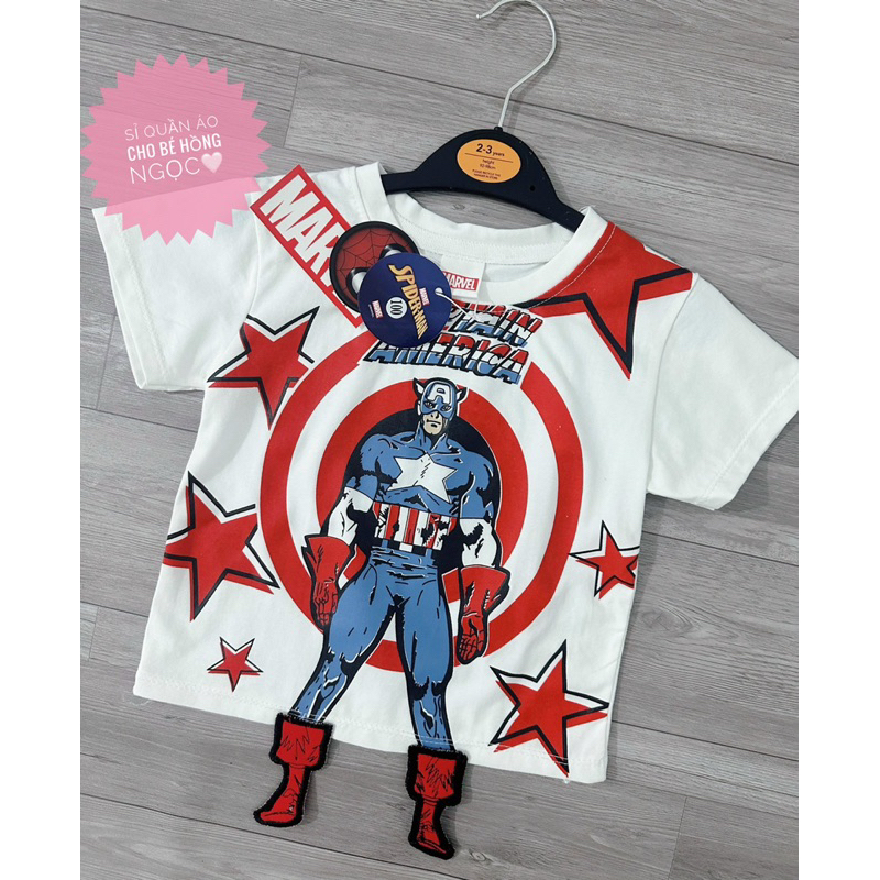Sét bộ đùi cộc tay hình siêu nhân đi giày nổi cho bé trai