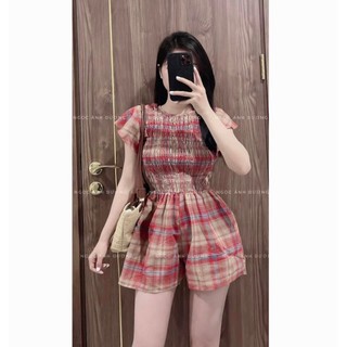 Jum kẻ caro chần chun có quần lót trong