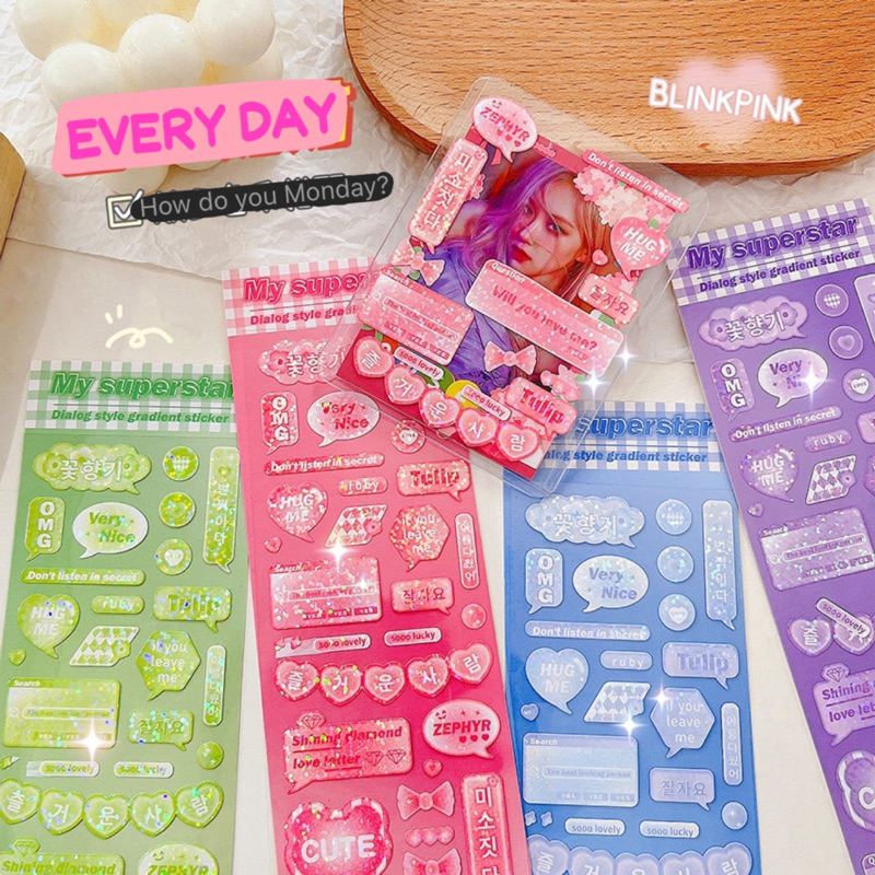 Sticker chữ decor toploader