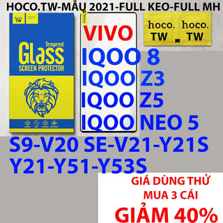 Kính cường lực Hoco.tw mẫu 2021 cho Vivo IQ00/IQOO 8/Z3/Neo 5/Z5/S9/V20 SE/V21/Y21/Y21S/Y51 2020/Y53S