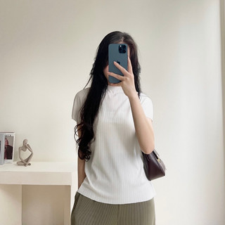 Áo thun tăm tay dơi cổ leo phong cách basic