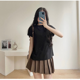 Áo thun tăm tay dơi cổ leo phong cách basic