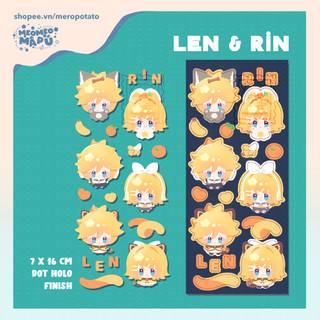 Sticker Kagamine Len và Rin không viền siêu cute