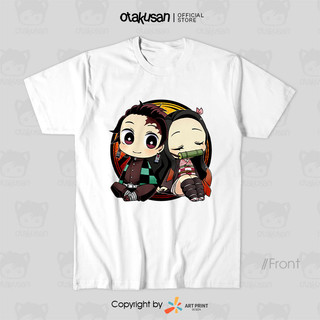 Áo thun Kimetsu no Yaiba Tanjiro Nezuko Chibi ngắn tay