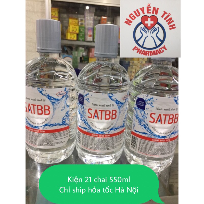 Nước muối sinh lý SATBB chai 550ml