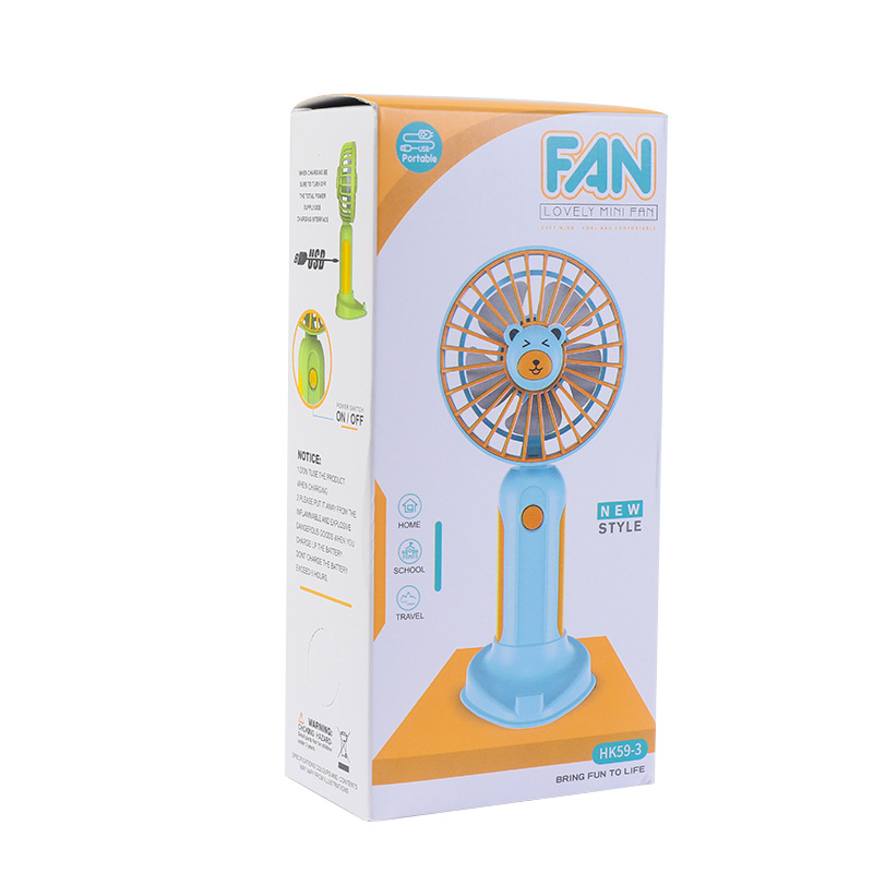 Quạt tích điện hình GẤU có đế để bàn