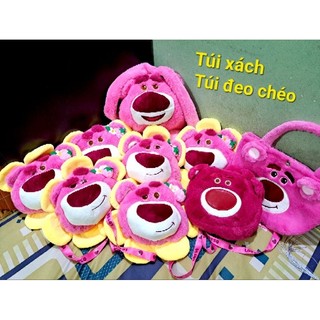 Túi xách gấu dâu, túi đeo chéo gấu dâu lotso dễ thương