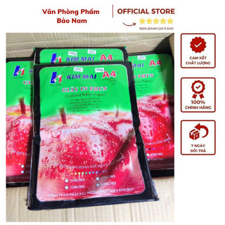 Giấy in phun kim mai a4 định lượng 115gms bóng 1 mặt, 100 tờ/ 1 tập