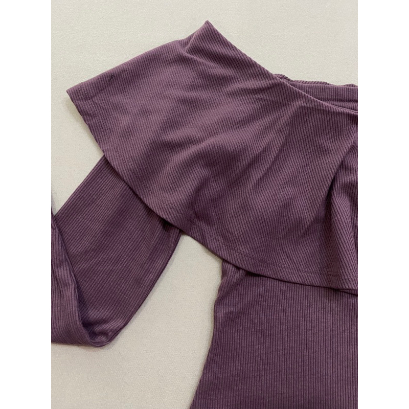 Đầm thun gân ôm body bẹt vai - Thanh lý vnxk