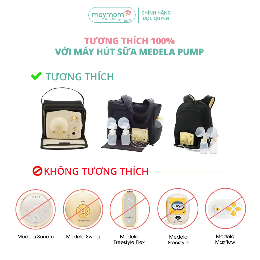 Phụ Kiện Hút Sữa Phễu Silicone Thương Hiệu Mama's Choice - Maymom, Dùng Cho Medela Pump In Style Advanced