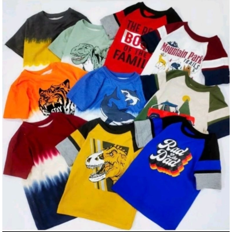Áo thun cộc tay xuất xịn của bé trai size 2 tới size 5