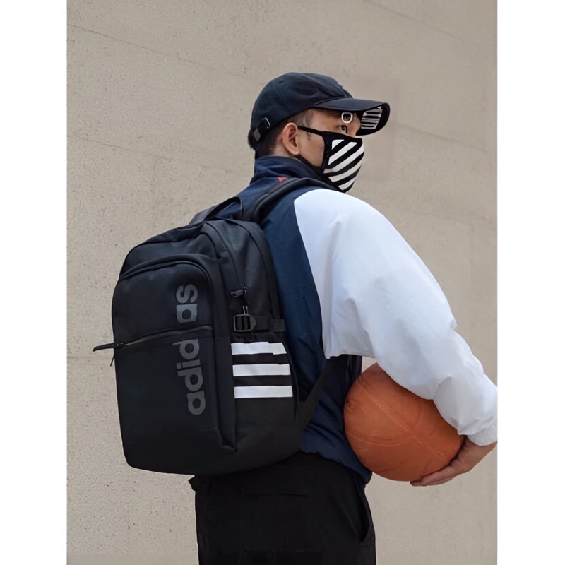 Balo DAS Originals Tongue Unisex Chất Liệu Polyester Cao Cấp Trượt Nước Nhiều Ngăn - Balo Das Thời Trang Màu Đen