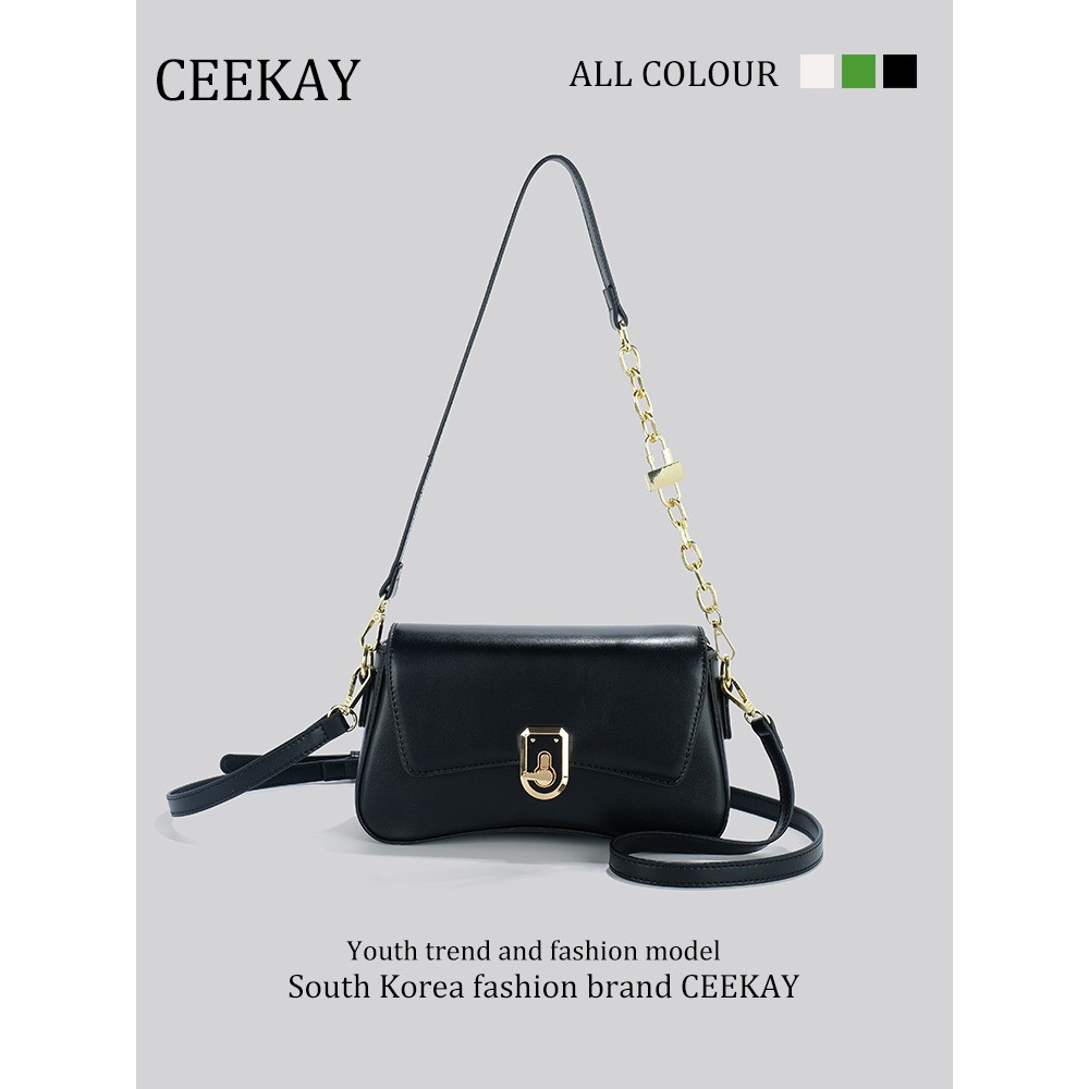 Túi Xách Da Trơn 2 Dây Thay Đổi Đeo Vai Đeo Chéo Ceekay [Order][Kèm Túi +Hộp Đựng]