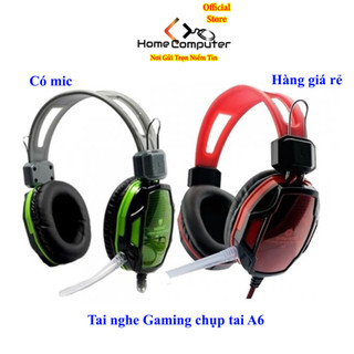Tai nghe Gaming, Tai nghe chụp tai A6 có mic, giá rẻ