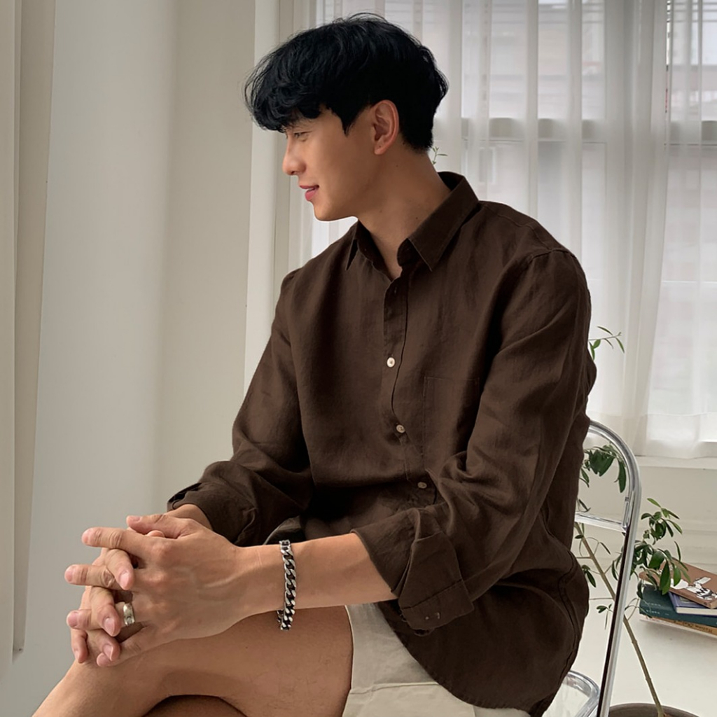 Áo Sơ Mi Nam 2STOREGLE Phom Rộng Chất Cotton Mát Kiểu Dáng Kẻ Sọc Phong Cách Hàn Quốc Thời Trang Trẻ Trung Hiện Đại